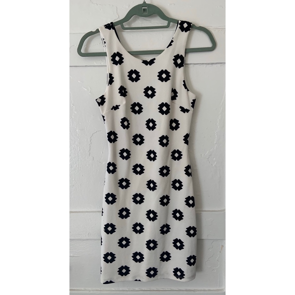 Patterned Open Back Dress